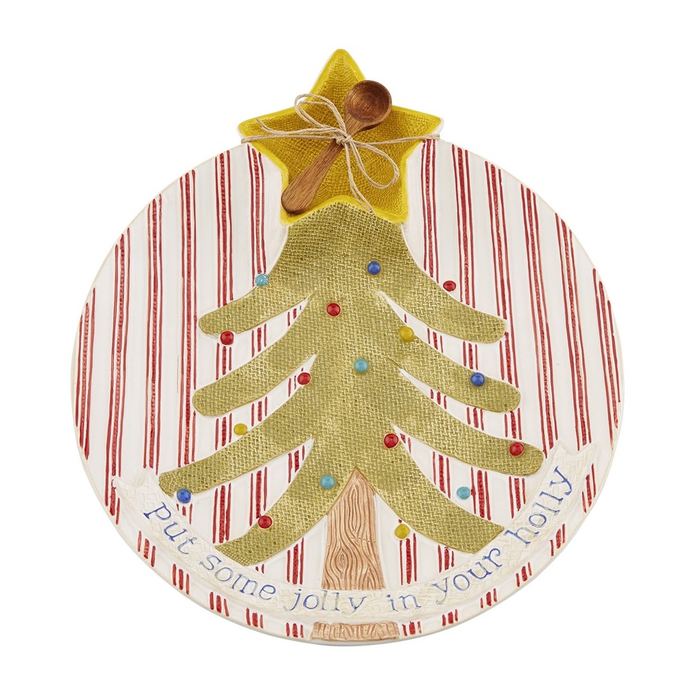 Put some jolly in your holly with our Christmas Tree chip and dip bowl set.
